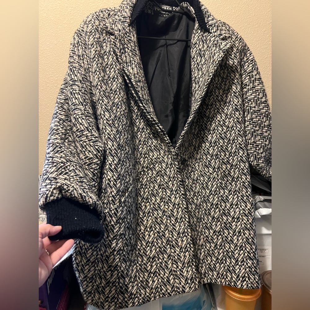 Vintage 90’s Portrait oversized wool‎ Jacket/Coat Womens - Picture 3 of 6